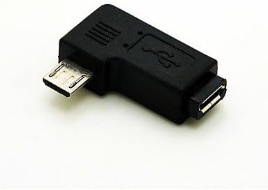 Вляво под Ъгъл 90 градуса Конектор Micro USB Male-Micro USB Female-Adapter-удължителен кабел Conventer Cord Кабел Конектор