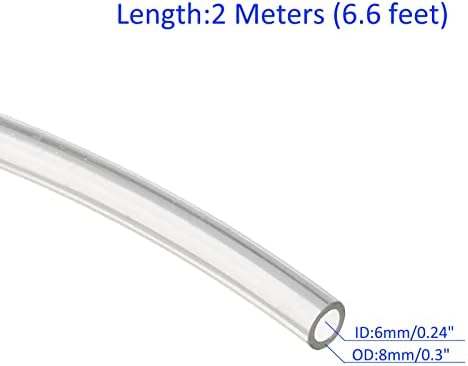 Пневматична тръба M METERXITY - Маркуч от полиуретан за въздушен компресор се Прилага за изпомпване на вода (6 мм ID x 8 mm O.D., с дължина