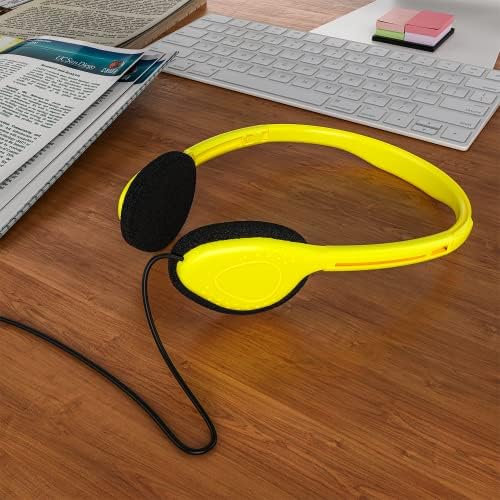 RedSkyPower 100 Бр., Пъстри Детски слушалки с кабелен микрофон в ушите, В индивидуални опаковки за Еднократна употреба за Слушалки с микрофон, идеално подходящи за ученици