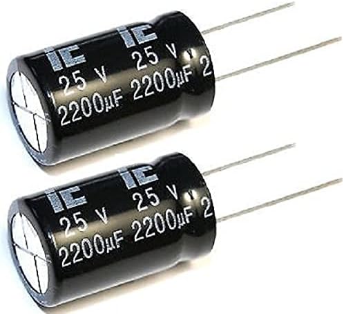 CR-ПРЕДПАЗИТЕЛ 2200 icf 25 (13x20 мм) Електролитни кондензатори с работна температура от -40°C до 105°C (5 броя в опаковка)