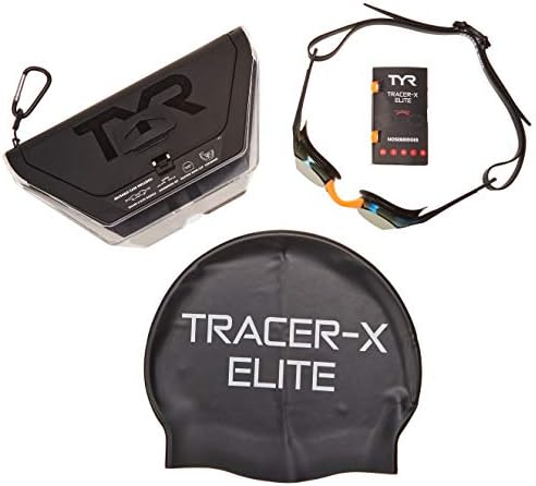 Огледално Състезателни очила TYR Tracer x Elite - Златисто-Оранжево-Черен, NA