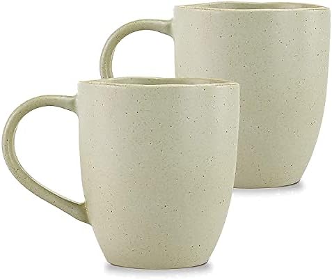 Кафеена Чаша STAR MOON Stoneware, Комплект чаши обем 420 мл, Елегантна Керамични Чашата за Кафе с Европейския си Чар, с Неправилна форма,