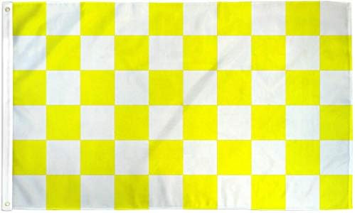 Американски Едро Супермаркет Жълто-Бял Кариран Флаг 3x5 Състезателен Флаг Бяло-Жълти Финишная линия Наскар