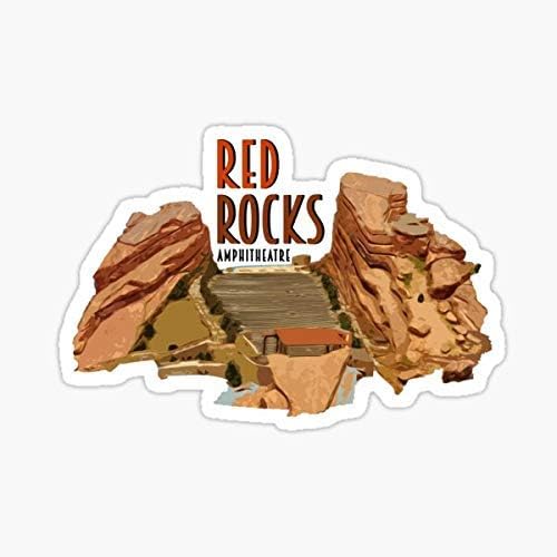 Амфитеатър Red Rocks | Колорадо, САЩ Стикер - Стикер с графично изображение - Водоустойчива - Устойчива към избледняване на щанцоване