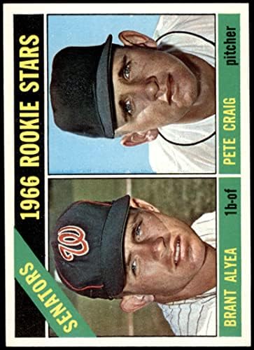 1966 Topps # 11 Новаците Сенатърс Брант Асен/Бр Крейг Вашингтон Сенатърс (бейзболна картичка) EX / MT+ Сенатърс