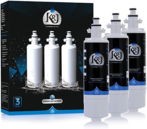 K & J Сменяеми филтри за вода, съвместими с LG LT700P в хладилника LG Water Filter Сравними замяна за LT700P, сертифицирани ADQ36006101,