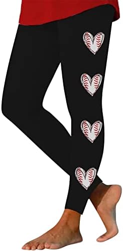 Гамаши за жени на корема управление панталони за йога чорапогащник Бейзбол графичен повдигане на задни части свива Челно фитнес зала