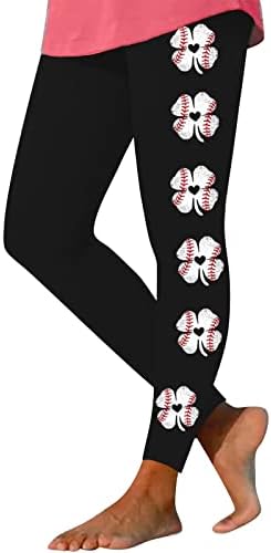 Гамаши за жени на корема управление панталони за йога чорапогащник Бейзбол графичен повдигане на задни части свива Челно фитнес зала
