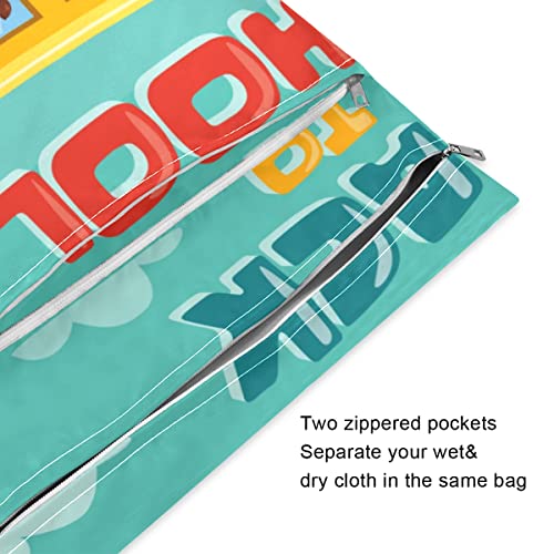 Се върнете към Schoo е Мокра Суха Чанта за многократна употреба Влажна Пелена Чанта за Бански костюми Водоустойчив Влажна, Суха Органайзер