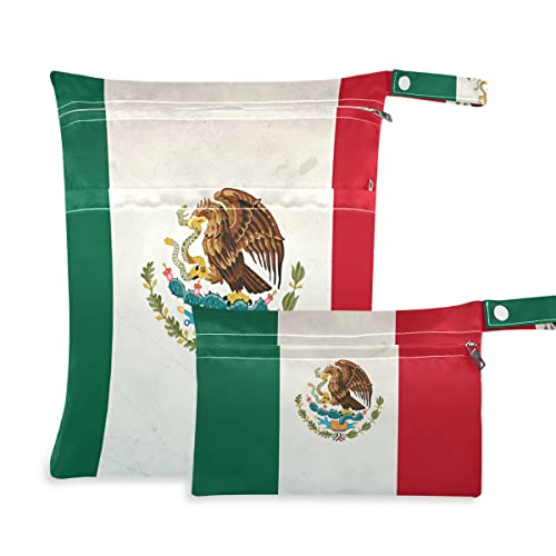 Чанта за Влажни сушене с Флага на Мексико, Пелените за многократна употреба, Чанта за Влажни сушене Бански костюми, Водоустойчив Органайзер